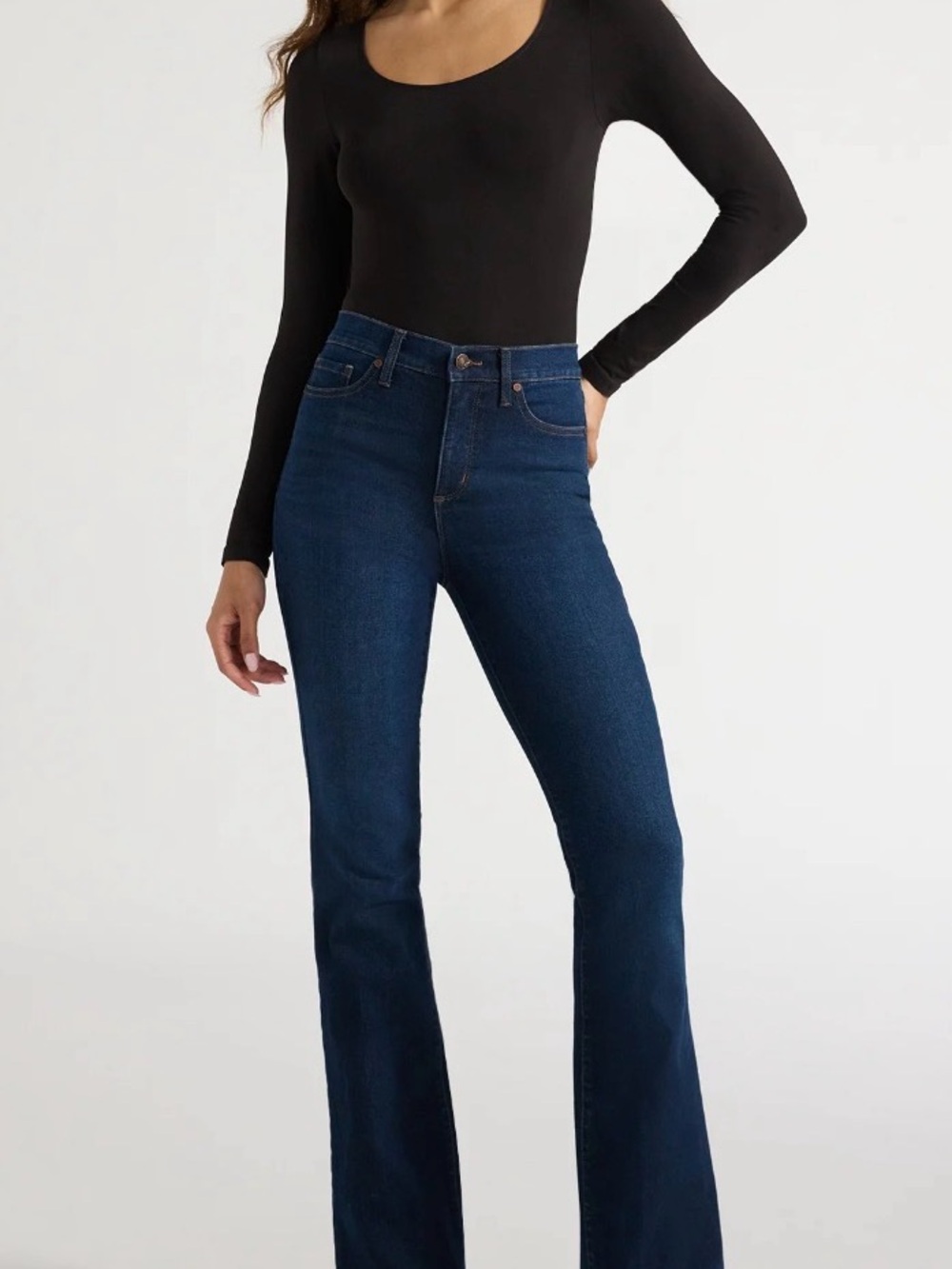 sofia by sofia vergara Dark Blue High-Rise Flare Jeans